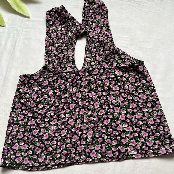 NWT Zara Floral Print Halter Top - Picture 11 of 11